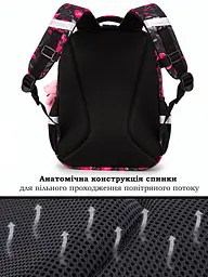 Шкільний рюкзак з ортопедичною спинкою School Standard для дівчинки 475 гр 17,5 літрів Сірий з рожевим - мініатюра 5