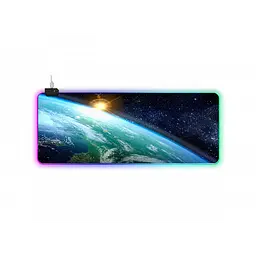 Ігрова поверхня для комп'ютерної миші та клавіатури RGB з підсвічуванням UKC килимок на стіл нековзний 80х30 см G-620