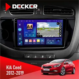 Штатная магнитола KIA Ceed 2012-2019 Decker D9-009 4x64, DSP, 4G, 2k Decker (НФ-00008282)