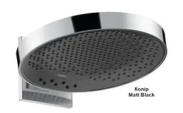 Верхній душ Hansgrohe Rainfinity 360 3jet з тримачем Matt Black 26234670, Чорний матовий - мініатюра 2