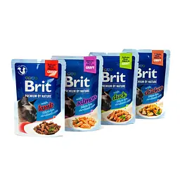 Набір Корм ​​влажний Brit Premium Delicate Fillets in Gravy для котів3+1 - мініатюра 4