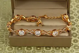 Браслет Xuping Jewelry Галактика 17 см 8 мм золотистий
