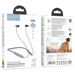 Бездротові спортивні навушники HOCO ES64 Easy Sound sports BT earphones Grey - мініатюра 3