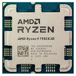 Процесор AMD Ryzen 9 7950X3D (100-100000908) (100-000000908) (Socket AM5, 32T, 5.7 ГГц, Tray)