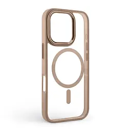 Чехол Apple iPhone 16 Pro, Unit MagSafe, бежевый, прозрачный, магсейф, противоударный, магнитный, панель-накладка с поддержкой MagSafe, с поддержкой беспроводной зарядки, TPU+PC, защита всего корпуса, ударопрочный, ArmorStandart (ARM81330) - мініатюра 2