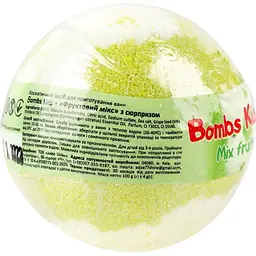 Бомбочка для ванн Rainbow Crazy Bombs Kids Фруктовий мікс 100 г - мініатюра 2