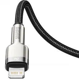 Кабель Baseus Cafule Metal USB-C to Lightning PD 20W 1m (CATLJK-A01) Black [54143] - мініатюра 3