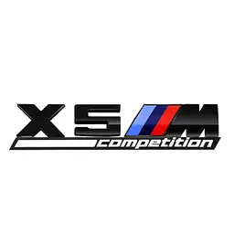 Емблема напис X5M competition для BMW чорна пластик (на скотчі)