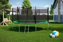Батут Hop-Sport 14ft (427см) зелений із зовнішньою сіткою - мініатюра 3