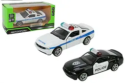 Іграшкова поліцейська машина легкова Ford Mustang GT 1:43 Автопром металева 4372, 2 кольори, в коробці. 14,5x6,5x7см