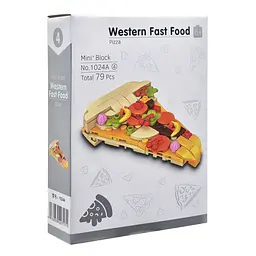 Конструктор дитячий Bambi Western fast food: Pizza 1024A-4, пластик, 79 деталей