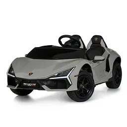 Електромобіль машина 24V10Ah 1x200W гумові колеса Bluetooth/USB шкіра сірий (M 6151AL-11 24V)