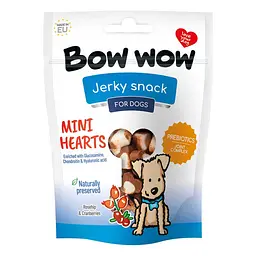 Ласощі для собак Bow wow міні-сердечка, 80 г