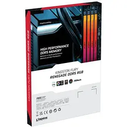 Модуль пам'яті для комп'ютера DDR5 96GB (2x48GB) 6400 MHz Renegade RGB XMP Kingston Fury (ex.HyperX) (KF564C32RSAK2-96) - мініатюра 6