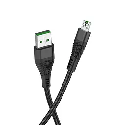 USB Cable Hoco U53 4A Flash MicroUSB Black 1.2m - мініатюра 2