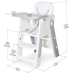 Стільчик для годування Mealux Feedo White/Grey (KD-F033 White/Grey) - мініатюра 2