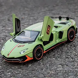 Колекційна металева модель автомобіля Lamborghini Aventador LP 780-4 з інерцією, світлом та звуком 1:32 - мініатюра 4