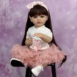 Реалістична Кукла Реборн 55 см повністю вінілова Doll Reborn Baby К0100209 - мініатюра 3