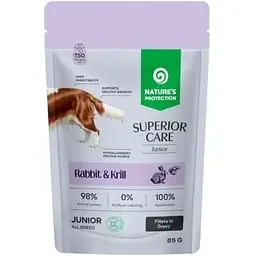 Вологий корм для собак Nature's Protection Superior Care Junior Grain Free Rabbit and Krill 85 г (NPSC47912)