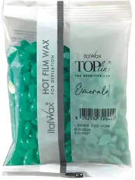 Віск гарячий в гранулах ItalWax плівковий, смарагд 100 г