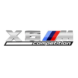 Емблема напис X6M competition для BMW хром пластик (на скотчі)