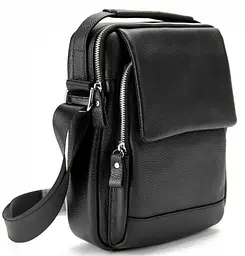 Чоловіча сумка з натуральної шкіри Tiding Bag Чорна - мініатюра 3