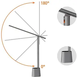 Настільна лампа Baseus Smart Eye Series Charging Folding Smart Light Gray (DGZG-0G) - мініатюра 7