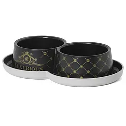 Миска для котів та собак Moderna Double Trendy Dinner Luxurious 27х16, 5х6 см 2х350 мл H136015AA