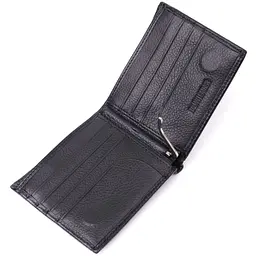 Чоловіче шкіряне портмоне із затискачем ST Leather 22485 чорний - мініатюра 8