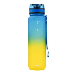Пляшка для води UZSPACE 3038(Yellow-Blue) 1000 мл, жовто блакитна - мініатюра 2