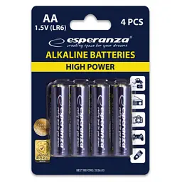 Батарейка Esperanza AA LR6 Alkaline * 4 (EZB101) - миниатюра 2