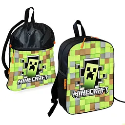 Шкільний рюкзак дитячий Minecraft + Сумка для взуття спортивної форми рюкзак-мішок для хлопчика (01709)
