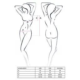 Боді монокіні Passion ADARA BODY XXL/XXXL, black - мініатюра 2