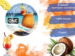 Презервативи One Flavor Wave Тропічний коктейль блакитні 5 шт. у кейсі (ROZ6501052003) - мініатюра 4