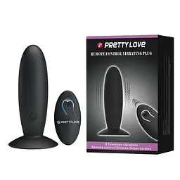 Анальна пробка Pretty Love Remote Control Vibrating 11 см (чорний) - мініатюра 8