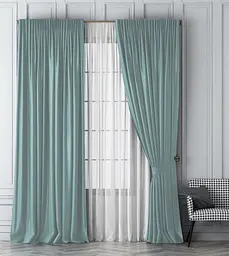 Штора софт блекаут бірюза 1 шт 100х250