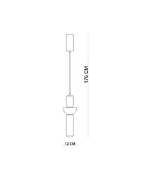 Підвісний світильник Italux PND-27372-1-19W-BK Bruni Led 1x19W 3000K 2463 Lm IP20 - мініатюра 2
