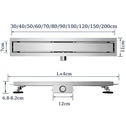 Душовий канал VBI Kent 2в1 90 chrome VBI-060309CH - мініатюра 3