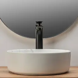 Умивальник Rea Sami marble mat (REA-U8703) накладний - мармуровий - 36x36 - мініатюра 4