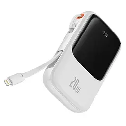 Портативна батарея - зовнішній акб Baseus Qpow Pro 10000 mAh 20W PPQD020002 білий