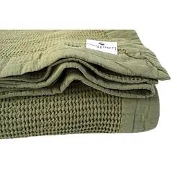 Покривало Lotus Home — Rius olive оливковий 240*260 - мініатюра 6