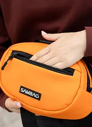 Сумка через плече жіноча бананка Sambag Flex помаранчева 30 × 17 × 10 см (85351029) - мініатюра 4
