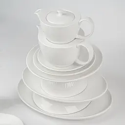 Тарілка МВМ My Home Промінь глибока 20.9 см біла (KP-121 WHITE) - мініатюра 7