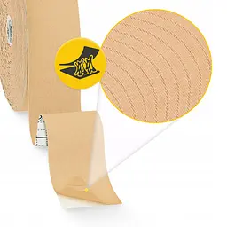 Стрічка кінезіологічна (кінезіо тейп) 4FIZJO 5 см x 31 м Beige (P-5905973405539) - мініатюра 10