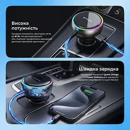 АЗП Proove Hammer 81W (Type-C + USB) + Retractable Type-C Cable - мініатюра 11