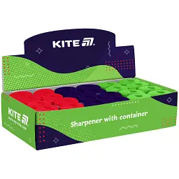 Точилка з контейнером Kite Soft асорті 24 шт. (K25-370) - мініатюра 2