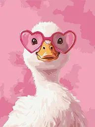 Картина за номерами Качечка в рожевих окулярах KBS0180 Різнокольоровий shop (9995482436854)
