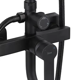 Душова система Rea Argus black з виливом REA-P2389, Чорний матовий - мініатюра 5