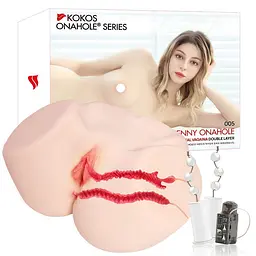 Мастурбатор торс з вібрацією Kokos 005 Jenny ONAHOLE Real Vagina 2WayPlus з вібрацією та масажем - мініатюра 2