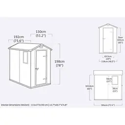 Садовий пластиковий будиночок Keter MANOR 4х6S бежевий - мініатюра 7
